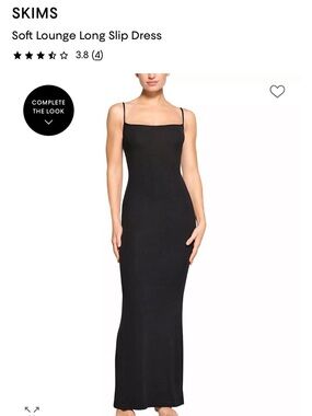 Skims soft lounge black Maxi Dress size small